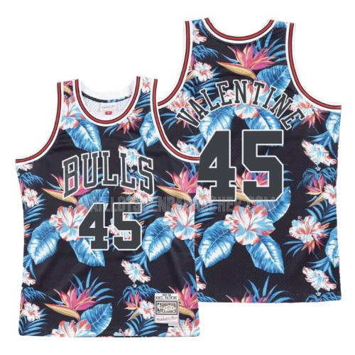 maillot nba homme de chicago bulls denzel valentine 45 noir mode florale