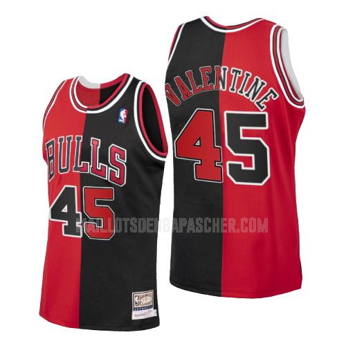 maillot nba homme de chicago bulls denzel valentine 45 rosso noir divisé