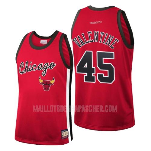 maillot nba homme de chicago bulls denzel valentine 45 rouge hardwood classics