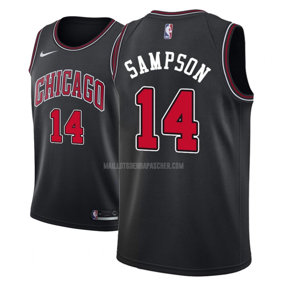 maillot nba homme de chicago bulls jakarr sampson 14 noir statement