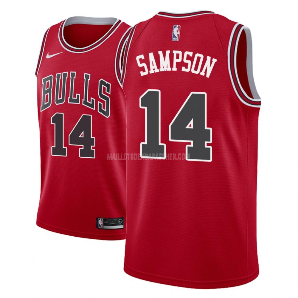 maillot nba homme de chicago bulls jakarr sampson 14 rouge icon