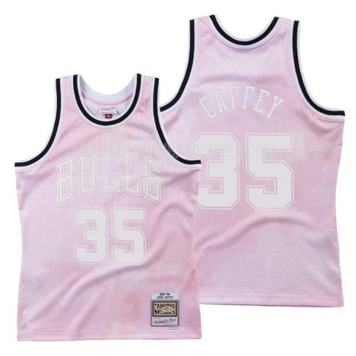 maillot nba homme de chicago bulls jason caffey 35 rose ciel nuageux