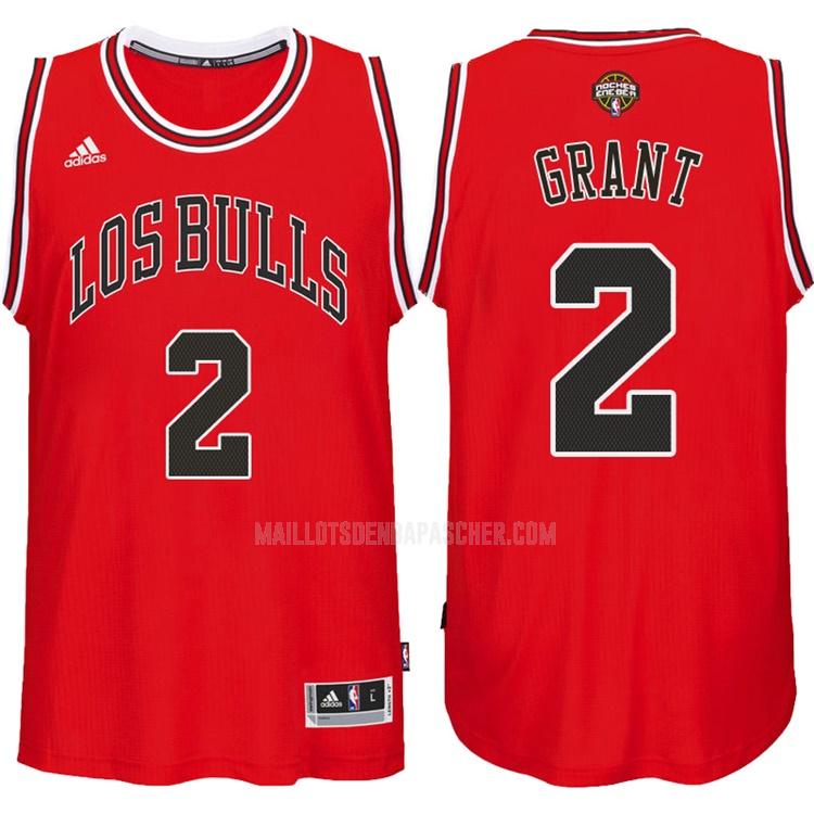 maillot nba homme de chicago bulls jerian grant 2 rouge noches enebea road