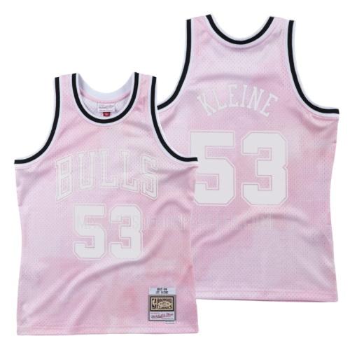 maillot nba homme de chicago bulls joe kleine 53 rose ciel nuageux