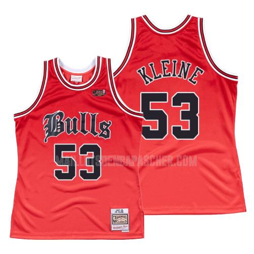 maillot nba homme de chicago bulls joe kleine 53 rouge old english 1997-98