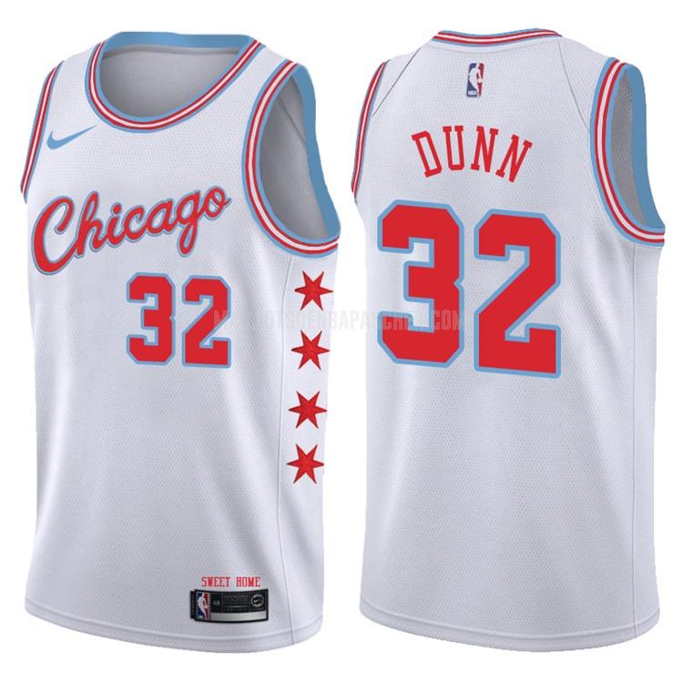 maillot nba homme de chicago bulls kris dunn 32 blanc city edition