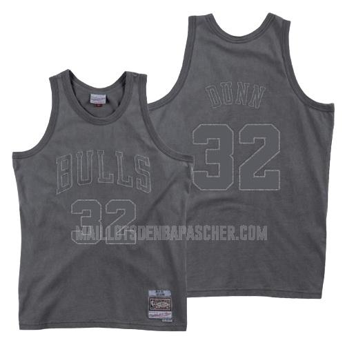 maillot nba homme de chicago bulls kris dunn 32 gris lavé