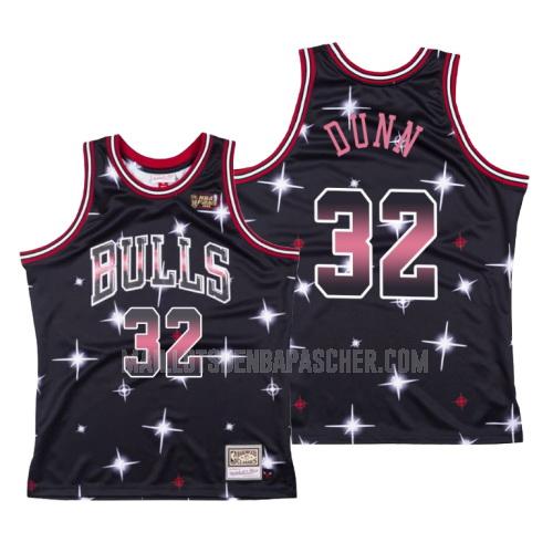 maillot nba homme de chicago bulls kris dunn 32 noir aérographe en tricot