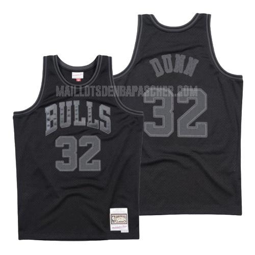 maillot nba homme de chicago bulls kris dunn 32 noir hardwood classics