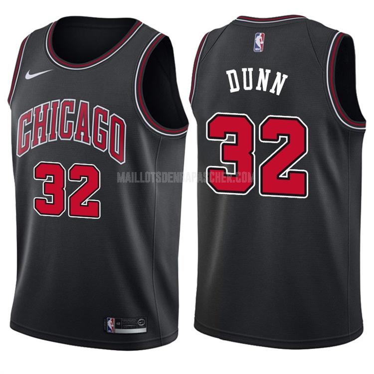 maillot nba homme de chicago bulls kris dunn 32 noir statement 2017-18