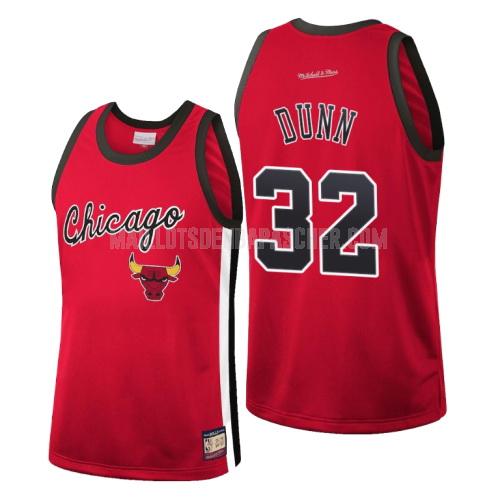 maillot nba homme de chicago bulls kris dunn 32 rouge hardwood classics