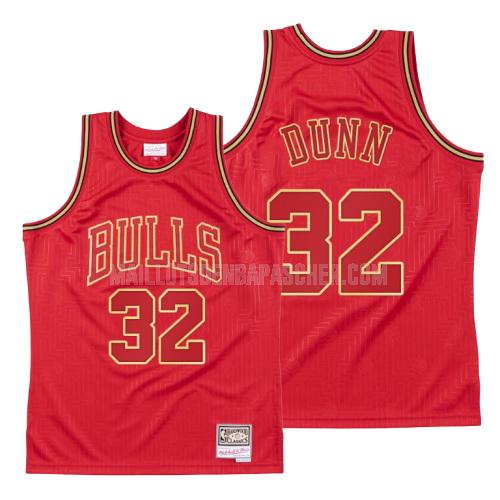 maillot nba homme de chicago bulls kris dunn 32 rouge throwback 2020