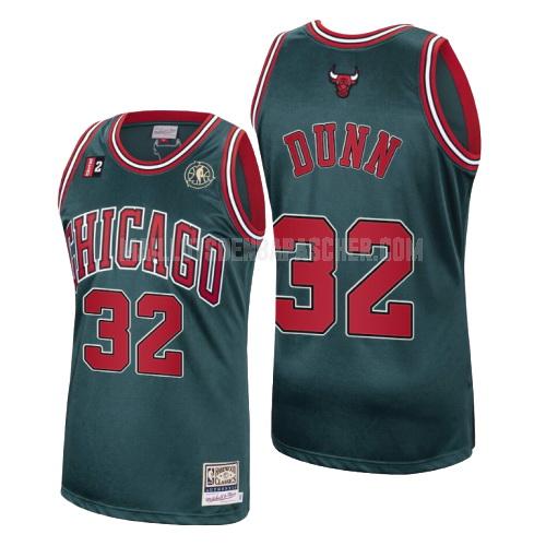 maillot nba homme de chicago bulls kris dunn 32 vert hardwood classics 2008-2009