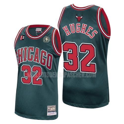 maillot nba homme de chicago bulls larry hughes 32 vert hardwood classics