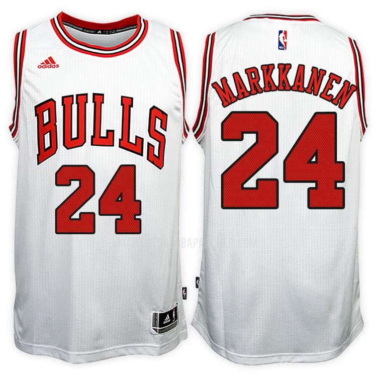 maillot nba homme de chicago bulls lauri markkanen 24 blanc home