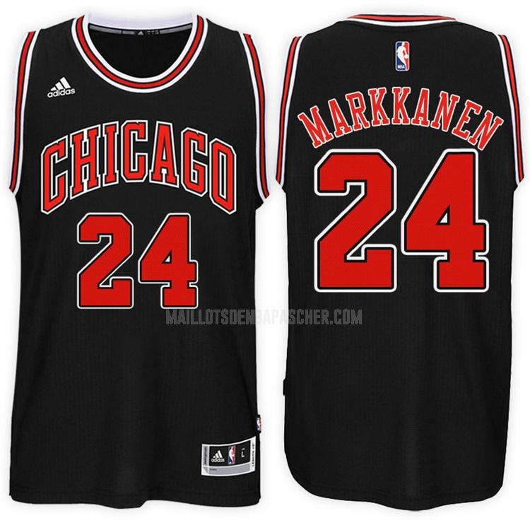 maillot nba homme de chicago bulls lauri markkanen 24 noir alterner