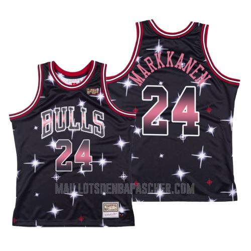 maillot nba homme de chicago bulls lauri markkanen 24 noir aérographe en tricot