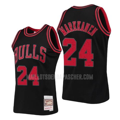 maillot nba homme de chicago bulls lauri markkanen 24 noir collection de bagues