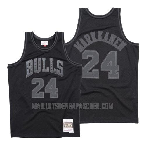 maillot nba homme de chicago bulls lauri markkanen 24 noir hardwood classics