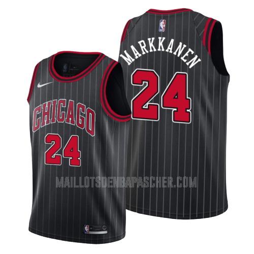 maillot nba homme de chicago bulls lauri markkanen 24 noir statement 2019-20