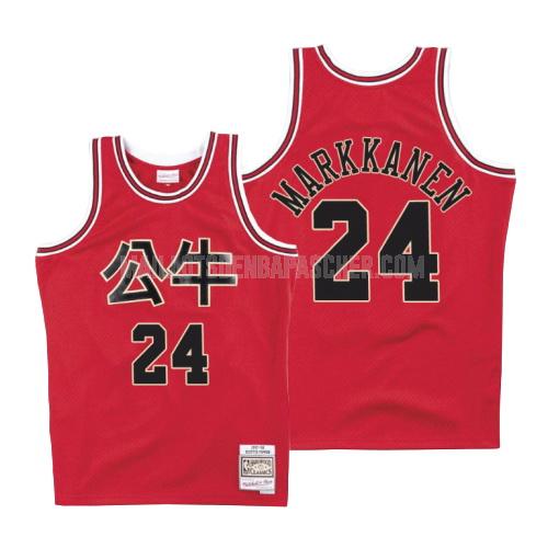 maillot nba homme de chicago bulls lauri markkanen 24 rouge capodanno cinese