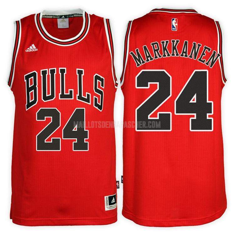 maillot nba homme de chicago bulls lauri markkanen 24 rouge road