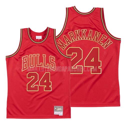 maillot nba homme de chicago bulls lauri markkanen 24 rouge throwback 2020