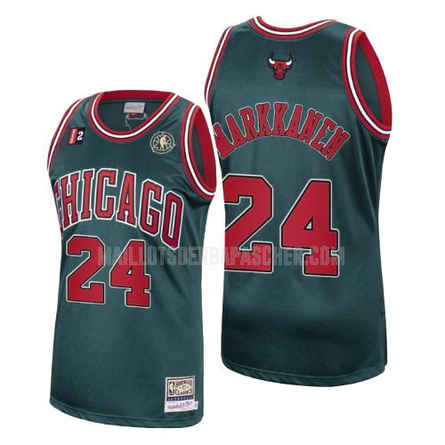 maillot nba homme de chicago bulls lauri markkanen 24 vert hardwood classics 2008-2009