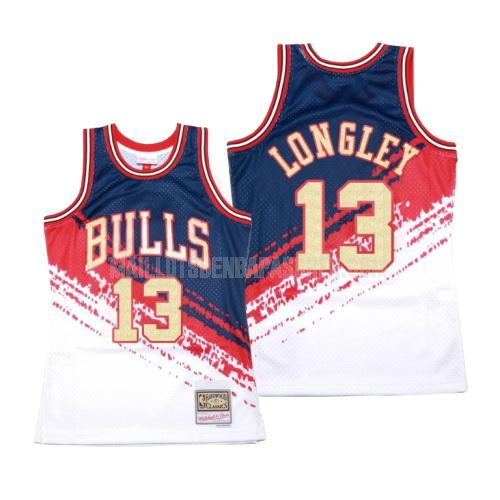 maillot nba homme de chicago bulls luc longley 13 blanc hardwood classics 1997-98