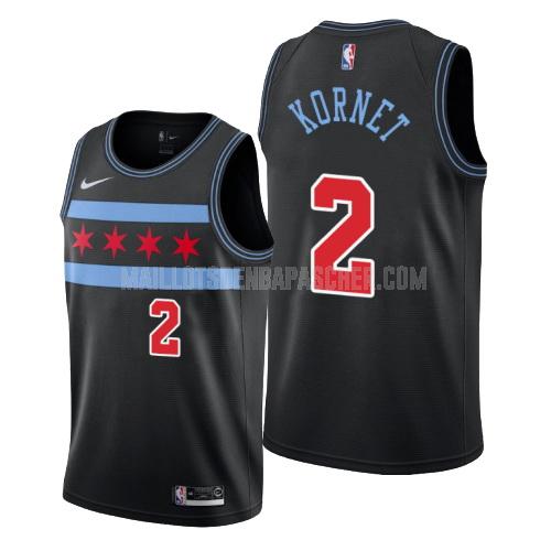 maillot nba homme de chicago bulls luke kornet 2 noir city edition