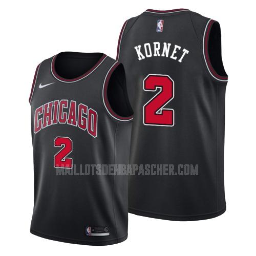 maillot nba homme de chicago bulls luke kornet 2 noir statement