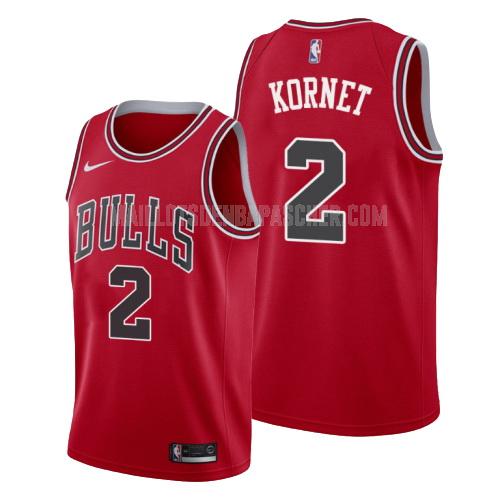 maillot nba homme de chicago bulls luke kornet 2 rouge icon