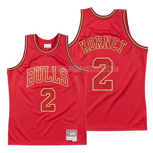 maillot nba homme de chicago bulls luke kornet 2 rouge throwback 2020