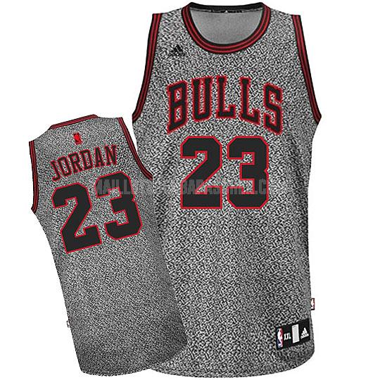 maillot nba homme de chicago bulls michael jordan 23 gris statique