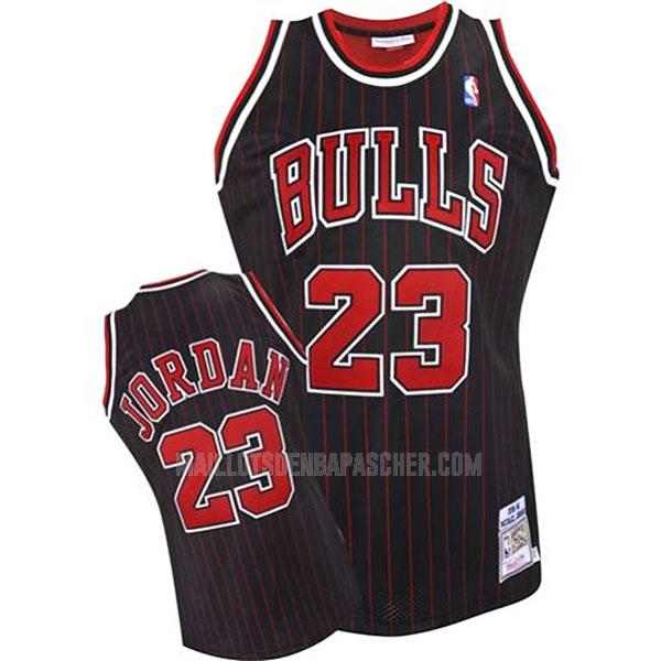 maillot nba homme de chicago bulls michael jordan 23 noir authentique 1995-96