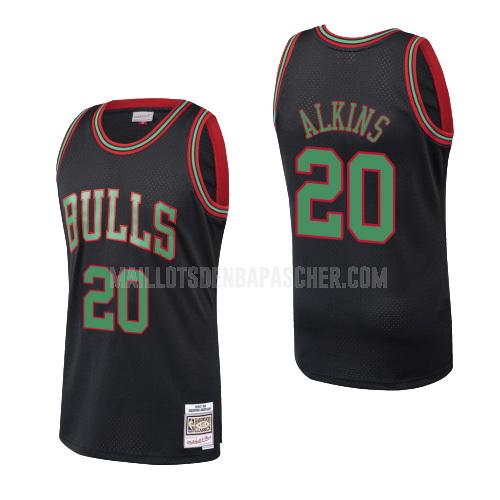 maillot nba homme de chicago bulls rawle alkins 20 noir hardwood classics