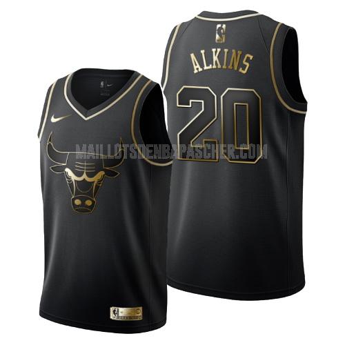 maillot nba homme de chicago bulls rawle alkins 20 noir or version