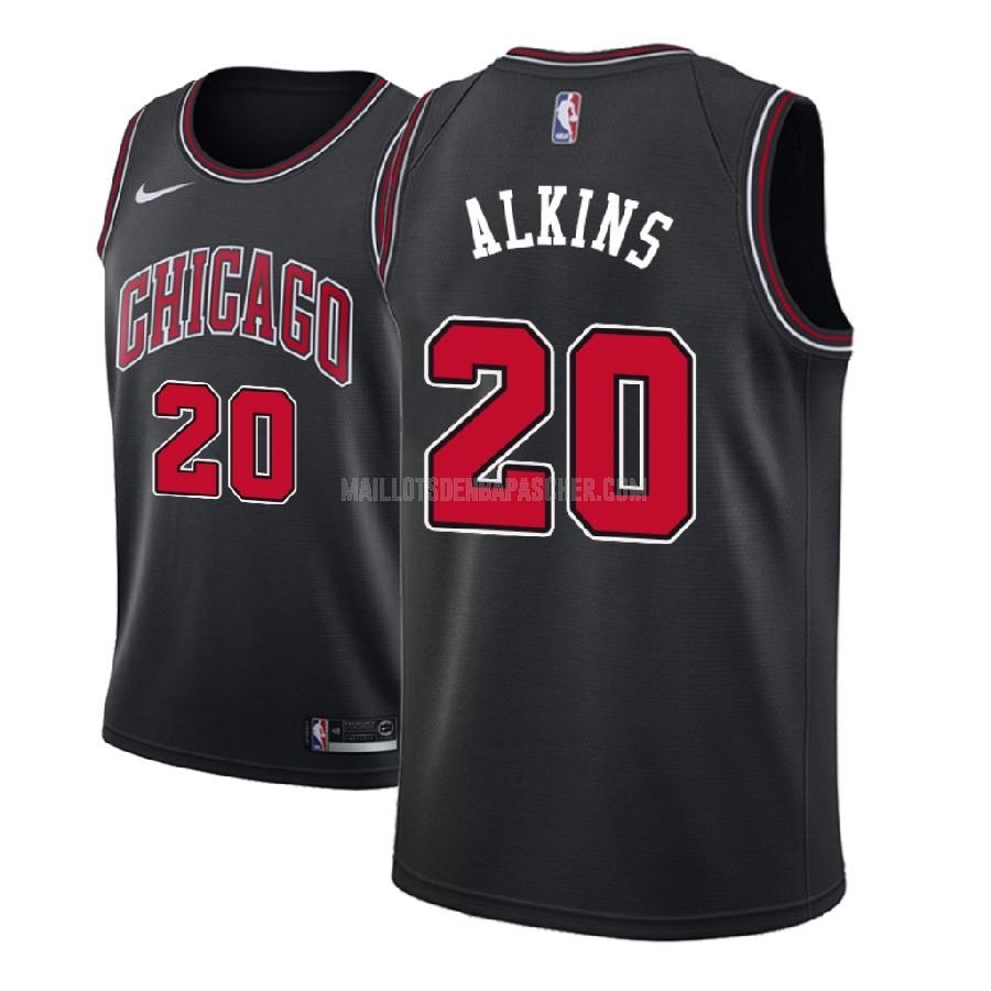 maillot nba homme de chicago bulls rawle alkins 20 noir statement 2018-19