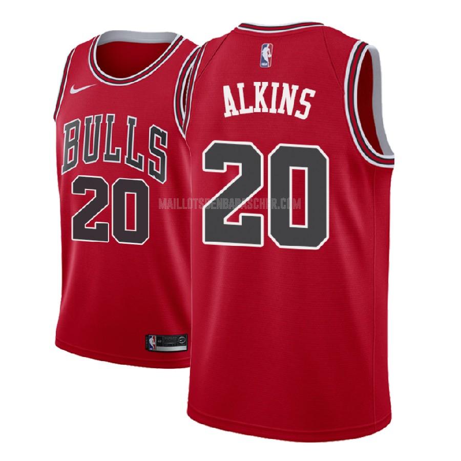 maillot nba homme de chicago bulls rawle alkins 20 rouge icon 2018-19