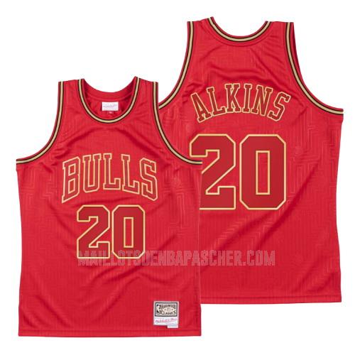 maillot nba homme de chicago bulls rawle alkins 20 rouge throwback 2020