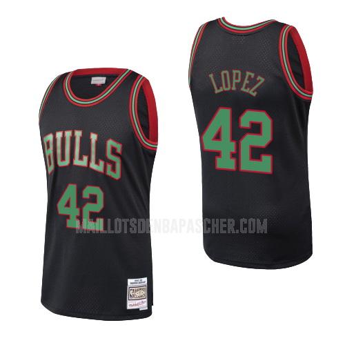 maillot nba homme de chicago bulls robin lopez 42 noir hardwood classics