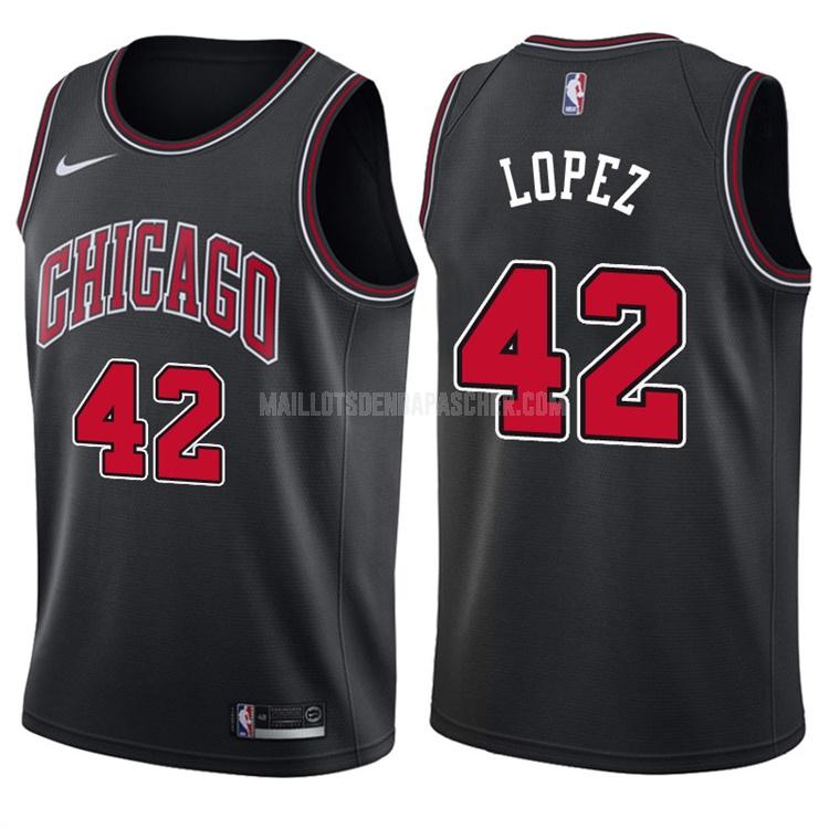 maillot nba homme de chicago bulls robin lopez 42 noir statement 2017-18