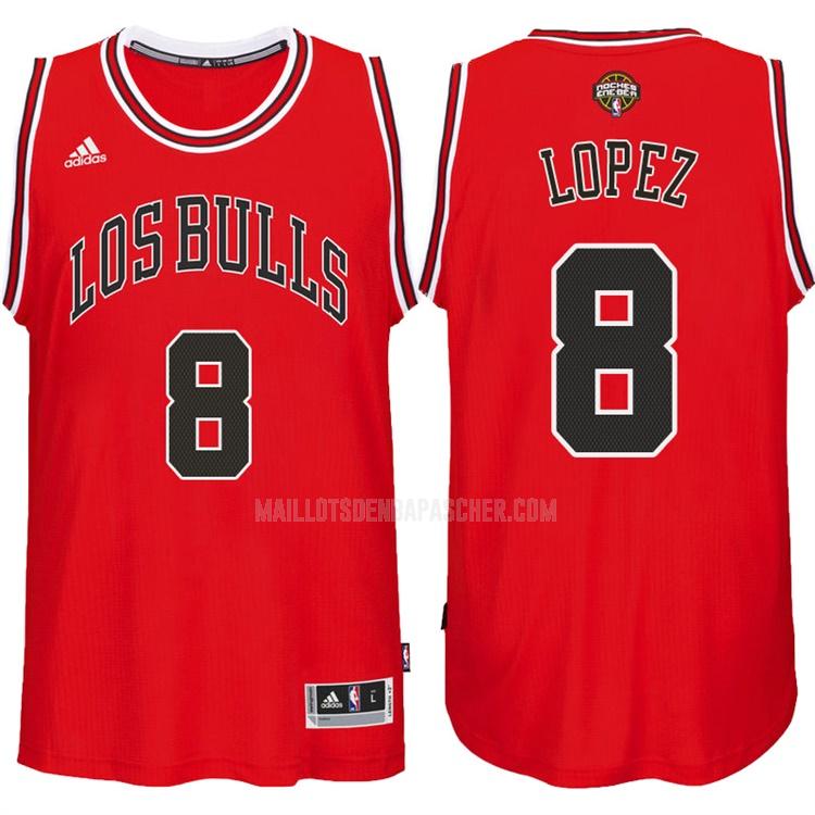 maillot nba homme de chicago bulls robin lopez 8 rouge noches enebea road