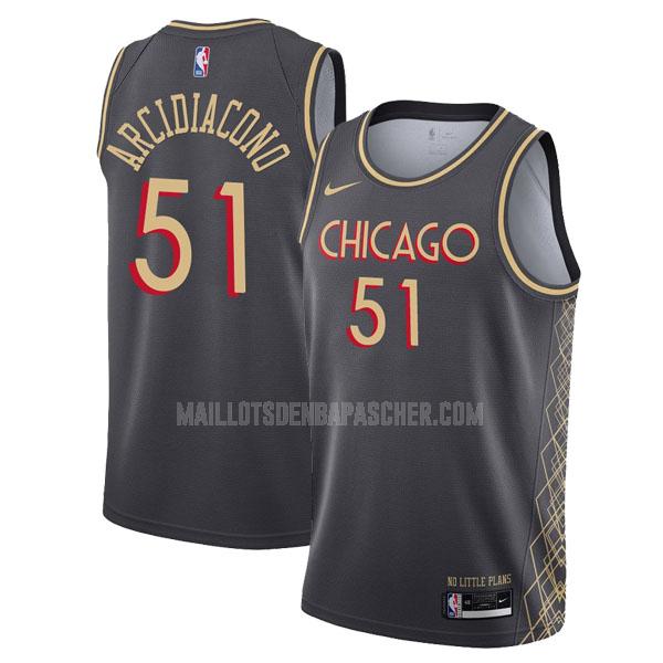 maillot nba homme de chicago bulls ryan arcidiacono 51 noir city edition 2020-21