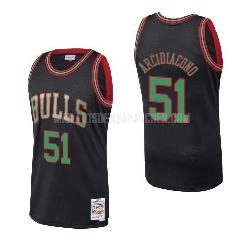 maillot nba homme de chicago bulls ryan arcidiacono 51 noir hardwood classics