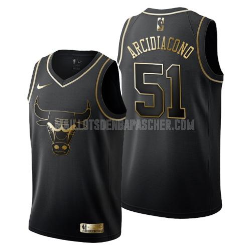 maillot nba homme de chicago bulls ryan arcidiacono 51 noir or version