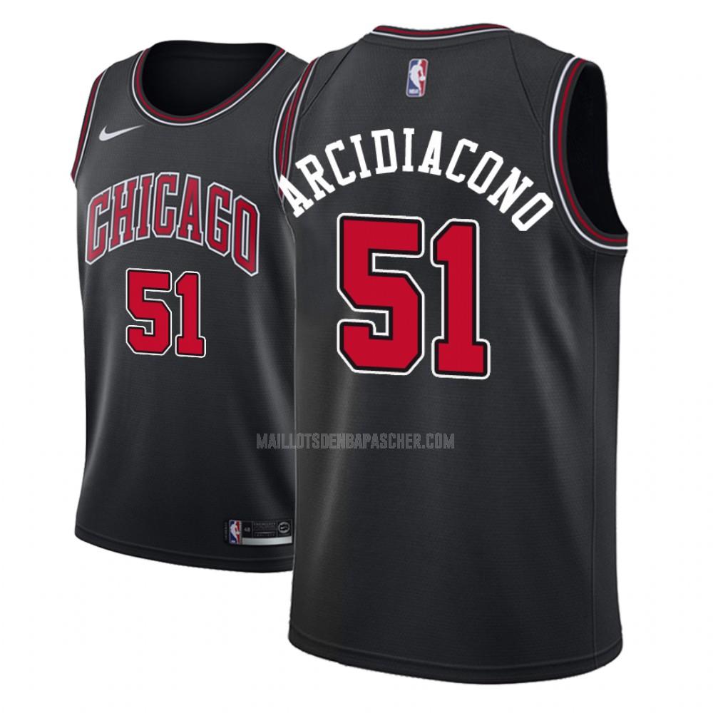 maillot nba homme de chicago bulls ryan arcidiacono 51 noir statement