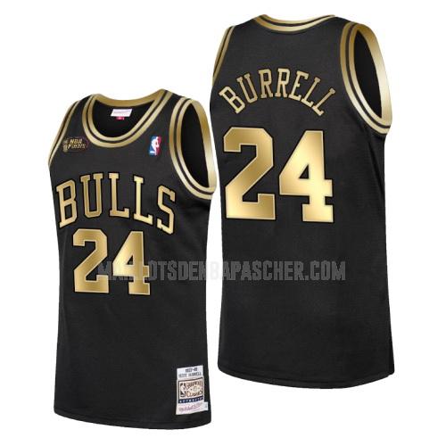 maillot nba homme de chicago bulls scott burrell 24 noir champions 1998