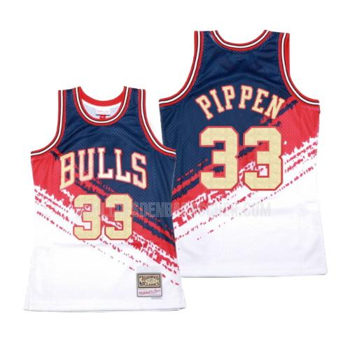 maillot nba homme de chicago bulls scottie pippen 33 blanc hardwood classics 1997-98