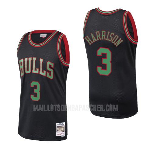 maillot nba homme de chicago bulls shaquille harrison 3 noir hardwood classics